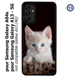 Coque pour Samsung Galaxy A13 - 5G et A04s Bébé chat tout mignon - chaton yeux bleus