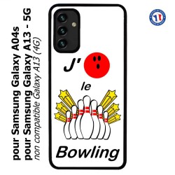 Coque pour Samsung Galaxy A13 - 5G et A04s J'aime le Bowling