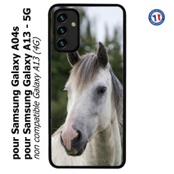 Coque pour Samsung Galaxy A13 - 5G et A04s Coque cheval blanc - tête de cheval
