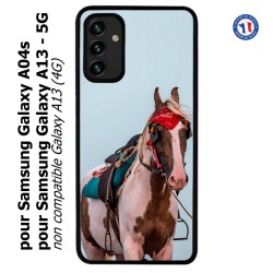 Coque pour Samsung Galaxy A13 - 5G et A04s Coque cheval robe pie - bride cheval
