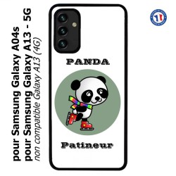 Coque pour Samsung Galaxy A13 - 5G et A04s Panda patineur patineuse - sport patinage