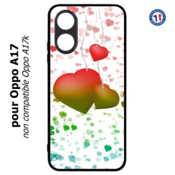 Coque pour Oppo A17 - fond coeur amour love