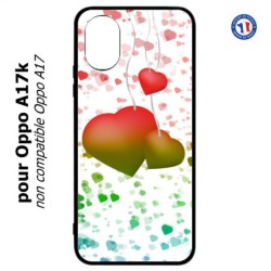Coque pour Oppo A17k - fond coeur amour love