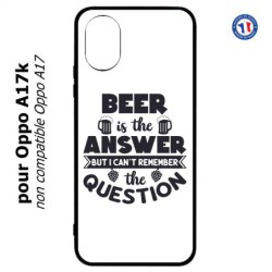 Coque pour Oppo A17k - Beer is the answer Humour Bière