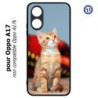 Coque pour Oppo A17 - Adorable chat - chat robe cannelle