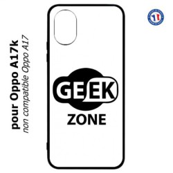 Coque pour Oppo A17k - Logo Geek Zone noir & blanc