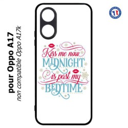 Coque pour Oppo A17 - Kiss me now Midnight is past my Bedtime amour embrasse-moi