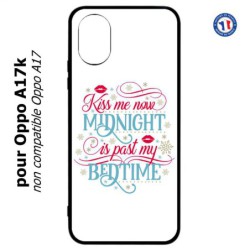 Coque pour Oppo A17k - Kiss me now Midnight is past my Bedtime amour embrasse-moi