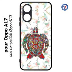 Coque pour Oppo A17 - Tortue art floral