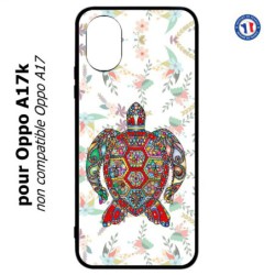 Coque pour Oppo A17k - Tortue art floral