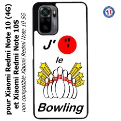 Coque pour Xiaomi Redmi Note 10 (4G) et Note 10S - J'aime le Bowling