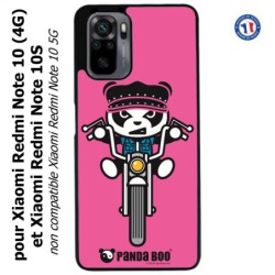 Coque pour Xiaomi Redmi Note 10 (4G) et Note 10S - PANDA BOO© Moto Biker - coque humour