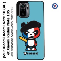 Coque pour Xiaomi Redmi Note 10 (4G) et Note 10S - PANDA BOO© Français béret baguette - coque humour