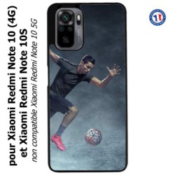 Coque pour Xiaomi Redmi Note 10 (4G) et Note 10S - Cristiano Ronaldo club foot Turin Football course ballon