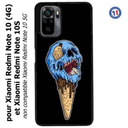Coque pour Xiaomi Redmi Note 10 (4G) et Note 10S - Ice Skull - Crâne Glace - Cône Crâne - skull art