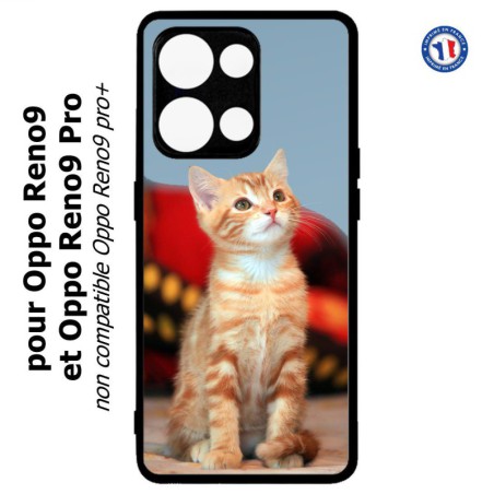 Coque pour Oppo Reno9 et Reno9 Pro Adorable chat - chat robe cannelle