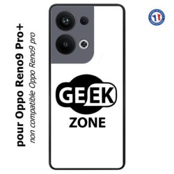 Coque pour Oppo Reno9 Pro PLUS Logo Geek Zone noir & blanc