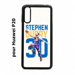 Coque noire pour Huawei P20 Stephen Curry Basket NBA Golden State