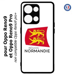 Coque pour Oppo Reno9 et Reno9 Pro Logo Normandie - Écusson Normandie - 2 léopards