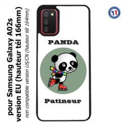 Coque pour Samsung Galaxy A02s version EU Panda patineur patineuse - sport patinage