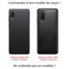 Coque pour Samsung Galaxy A02s version EU Petits Grains - Pas touche à mon Phone - coque noire TPU souple