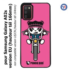 Coque pour Samsung Galaxy A02s version EU PANDA BOO© Moto Biker - coque humour