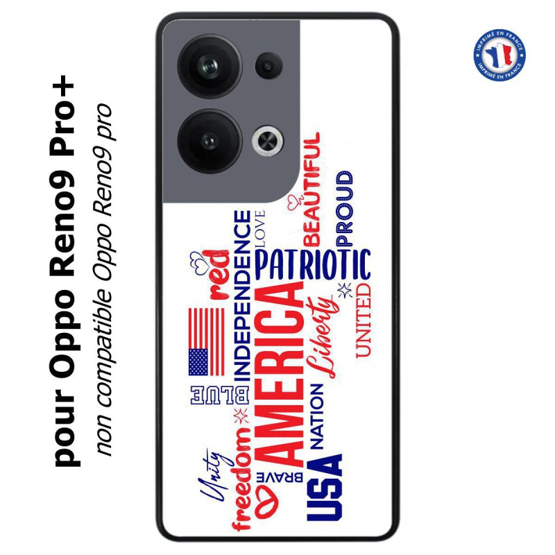 Coque pour Oppo Reno9 Pro PLUS USA lovers - drapeau USA - patriot