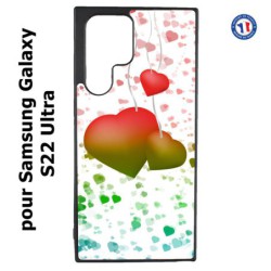 Coque pour Samsung Galaxy S23 Ultra - fond coeur amour love