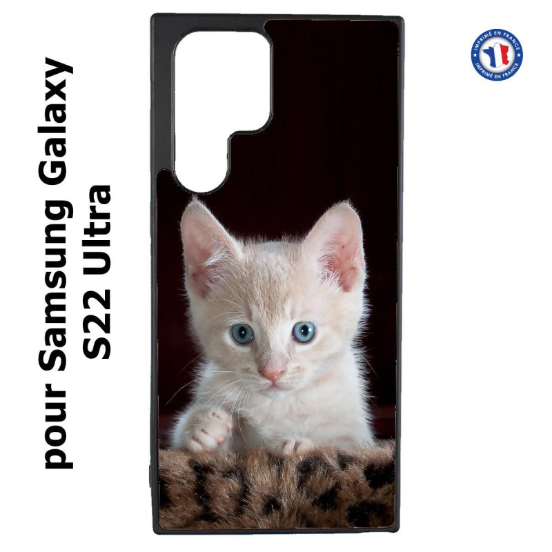 Coque pour Samsung Galaxy S23 Ultra - Bébé chat tout mignon - chaton yeux bleus