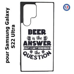 Coque pour Samsung Galaxy S23 Ultra - Beer is the answer Humour Bière