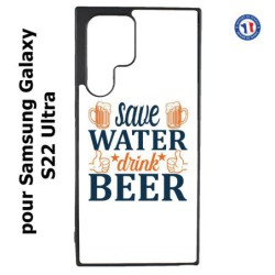 Coque pour Samsung Galaxy S23 Ultra - Save Water Drink Beer Humour Bière