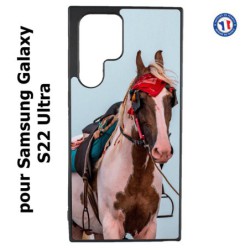 Coque pour Samsung Galaxy S23 Ultra - Coque cheval robe pie - bride cheval