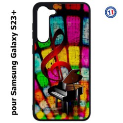 Coque pour Samsung Galaxy S23 PLUS - clé de sol piano - solfège - musique