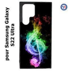 Coque pour Samsung Galaxy S23 Ultra - clé de sol enflammée - solfège musique