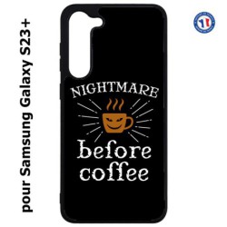 Coque pour Samsung Galaxy S23 PLUS - Nightmare before Coffee - coque café