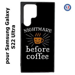 Coque pour Samsung Galaxy S23 Ultra - Nightmare before Coffee - coque café