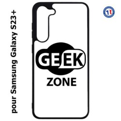 Coque pour Samsung Galaxy S23 PLUS - Logo Geek Zone noir & blanc