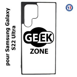 Coque pour Samsung Galaxy S23 Ultra - Logo Geek Zone noir & blanc