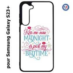 Coque pour Samsung Galaxy S23 PLUS - Kiss me now Midnight is past my Bedtime amour embrasse-moi