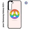Coque pour Samsung Galaxy S23 PLUS - Peace and Love LGBT - couleur arc en ciel
