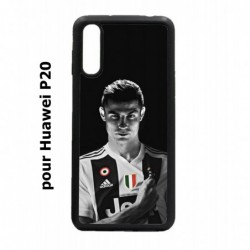 Coque noire pour Huawei P20 Cristiano Ronaldo Juventus