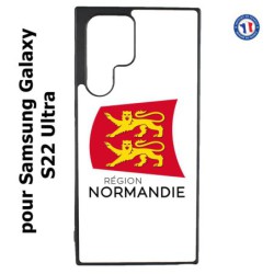 Coque pour Samsung Galaxy S23 Ultra - Logo Normandie - Écusson Normandie - 2 léopards