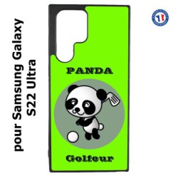 Coque pour Samsung Galaxy S23 Ultra - Panda golfeur - sport golf - panda mignon