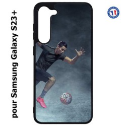 Coque pour Samsung Galaxy S23 PLUS - Cristiano Ronaldo club foot Turin Football course ballon
