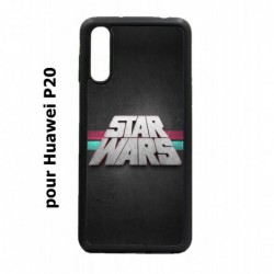 Coque noire pour Huawei P20 logo Stars Wars fond gris - légende Star Wars