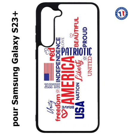 Coque pour Samsung Galaxy S23 PLUS - USA lovers - drapeau USA - patriot