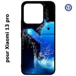 Coque pour Xiaomi 13 Pro - Bugdroid petit robot android bleu dans l'eau