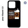 Coque pour Xiaomi 13 - Coffee is always a good idea - fond noir