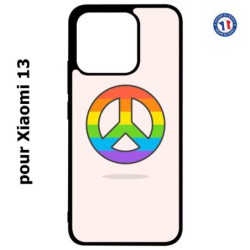 Coque pour Xiaomi 13 - Peace and Love LGBT - couleur arc en ciel