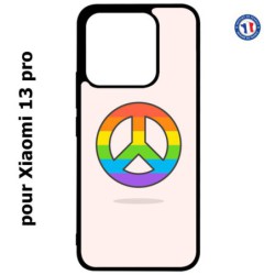 Coque pour Xiaomi 13 Pro - Peace and Love LGBT - couleur arc en ciel